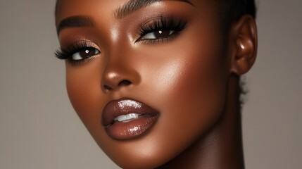 Fototapeta premium Portrait of a woman with makeup