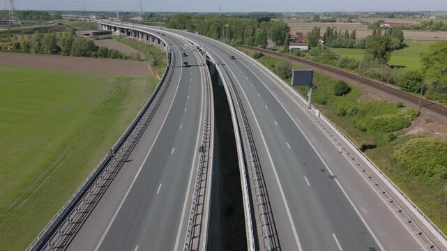 Cinematic Top-Down Shot of the A11 Highway near Bruges | FlyLens 4K Drone