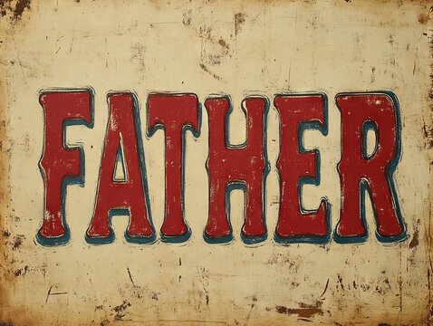 Oversized Cropped &ldquo;FATHER&rdquo; Typography Layout with Blank Space for Custom Overlays or Visual Elements