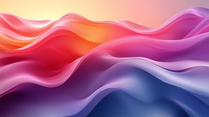 Fototapeta premium Colorful, flowing abstract waves of vibrant hues.