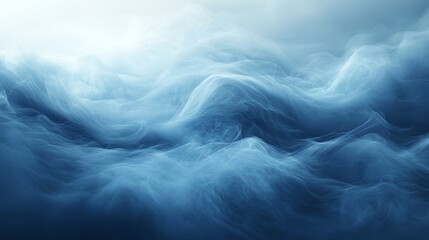 Abstract swirling clouds of cool blue tones.