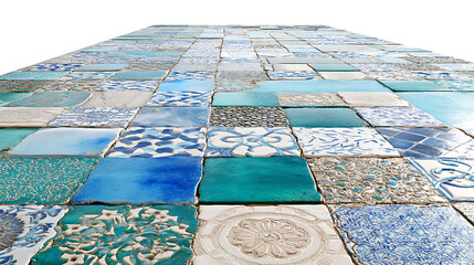 Colorful tile pattern with intricate designs.