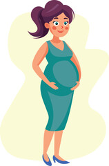 pregnant woman vector illustration
