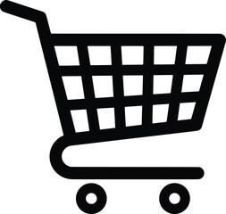 Shopping Cart Vector Icon  E-commerce, Retail, Online Shopping