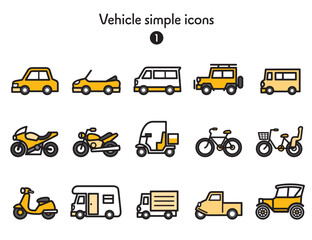 シンプルアイコン集 乗り物