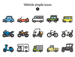 シンプルアイコン集 乗り物
