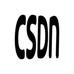 Illustration of the letters c s d n in a bold black font against a white background in a simple design style