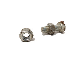 bolt and nut isolated