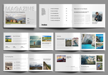 Minimalist Photo Magazine Template Layout