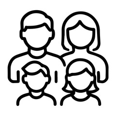icon family parents and children on white background vector
Vector icon people and professions