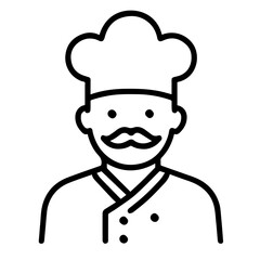 icon man cook on white background vector
Vector icon people and professions
