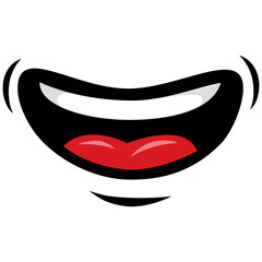 Mouth Laughing Cartoon Drawing Illustration Vector