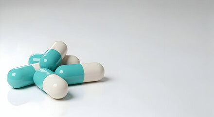 Turquoise and White Capsule