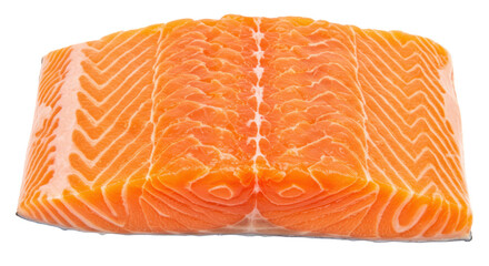 Isolated Slice of Salmon
