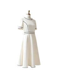 wedding dress on white background