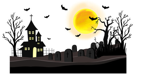 Halloween Landscape Background