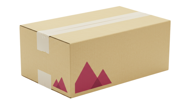 Isolated Cardboard Box