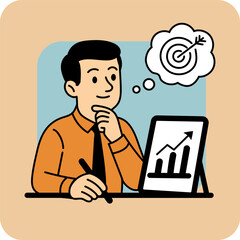 Businessman Thinking About Goals