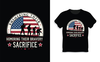 T-Shirt MockapVeteran's Memorial Day US Army American TShirt Design