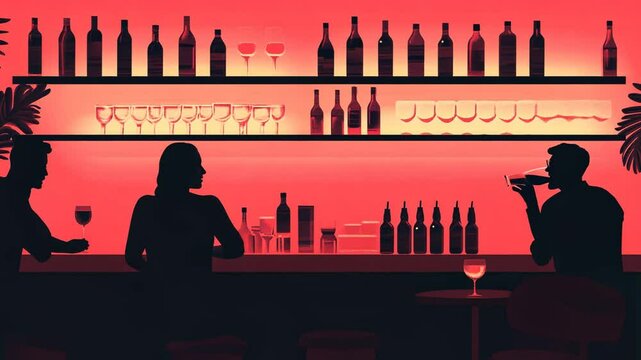 Romantic Vector Silhouette of Couple with City Skylines of New York London and Paris