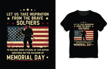 T-Shirt MockapVeteran's Memorial Day US Army American TShirt Design