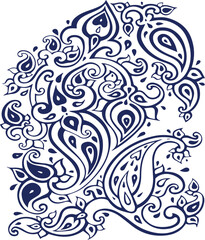 Beautiful flower art and mandala vector design