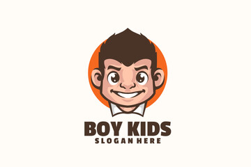 Boy kids logo template