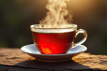 Fototapeta premium Close-up Portrait of a Cup of Tea
