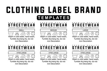 Streetwear Clothing Tag Label Template Elements