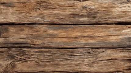 Fototapeta premium Rustic brown wooden planks texture, showing aged wood grain and natural weathering patterns, ideal for background or design element. : Generative AI