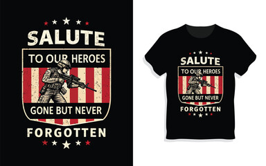 T-Shirt MockapVeteran's Memorial Day US Army American TShirt Design