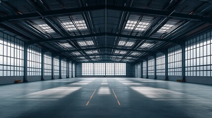 Empty industrial building interior