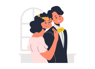 Illustration of an Wedding Character Cartoon