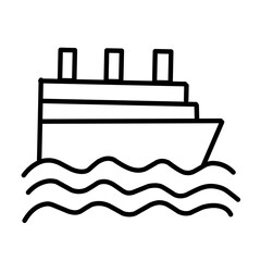 icon vector sea ship