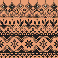 Traditional Ukrainian
Cross-Stitch Embroidery - Detailed Vector
Illustration for Textile Print Design 
