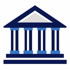 bank icon isolated on white background