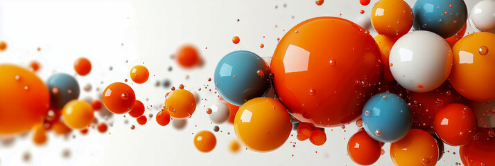 Abstract Sphere Composition: Colorful Orbs in a Dynamic Arrangement