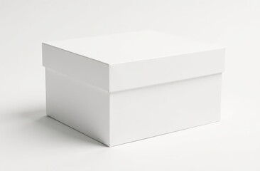 Naklejka premium blank packaging white cardboard box isolated on white background ready for packaging design