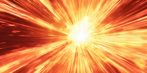 Obraz premium Intense Explosion of Light Rays in Fiery Red and Orange Colors