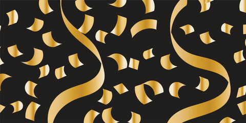 Falling shiny golden confetti isolated on transparent background. Bright festive tinsel of gold color. Luxurious Golden Confetti Fall Isolated on Transparent Background for Celebrations