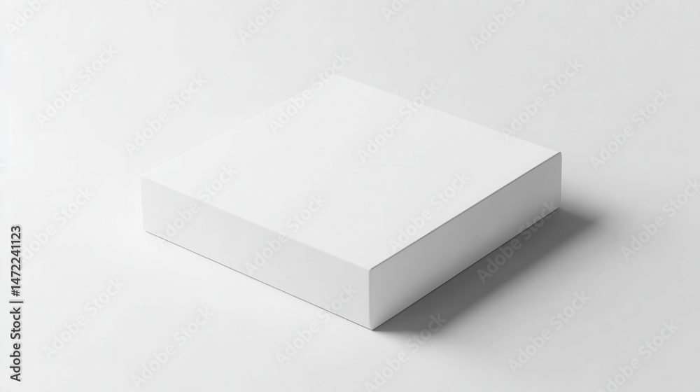 Poster White Square Notepad Mockup on White Background