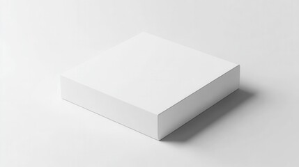 Fototapeta premium White Square Notepad Mockup on White Background