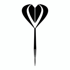 Minimalist Dart Symbol silhouette for Logo Design.