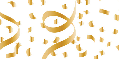 Realistic 3D Falling Golden Confetti Isolated on Transparent Background for Festive Celebrations. Falling shiny golden confetti isolated on transparent background. Bright festive tinsel of gold color.