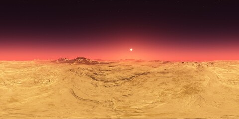 Mars, HDRI, environment map , Round panorama, spherical panorama, equidistant projection, 360 high resolution panorama, 3d rendering