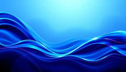 Fototapeta premium Abstract blue dynamic wave pattern, vibrant horizontal banner design for sports promotion, futuristic, abstract