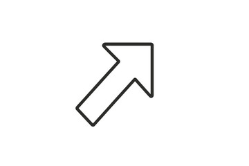 Vector icon of a simple upward arrow design used for navigation or growth representation in various digital projects