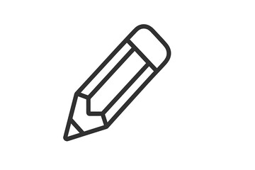 Vector icon of a simple pencil design suitable for educational and creative contexts