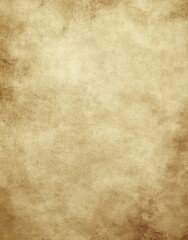 Aged parchment texture background, showing subtle variations in beige and brown tones, ideal for vintage designs or historical projects.  The paper exhibits a distressed, antique aesth : Generative AI