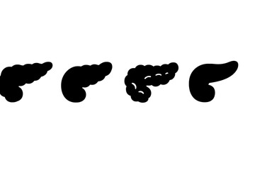 Vector icon collection featuring various tail shapes suitable for design projects or graphic elements